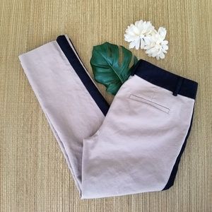 Ann Taylor Tan w/ Black Stripe Tuxedo Pants